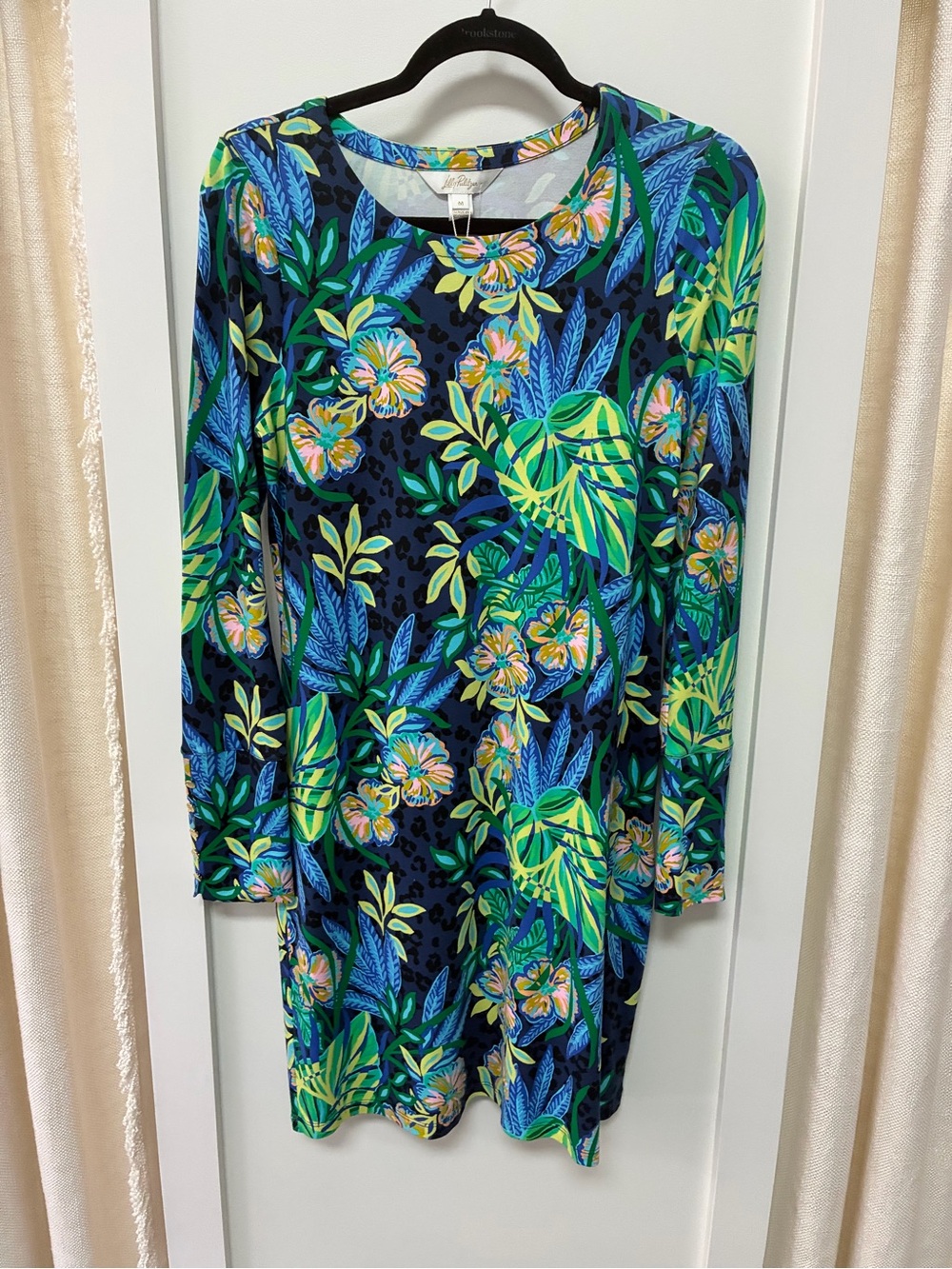 Lilly Pulitzer NWT Tropical Floral Long Sleeve Shift Dress